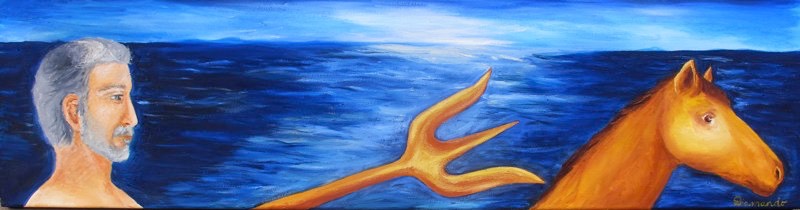Poseidon_OilOn Canvas_41cm x 152cm_DiamandoKoutsellis